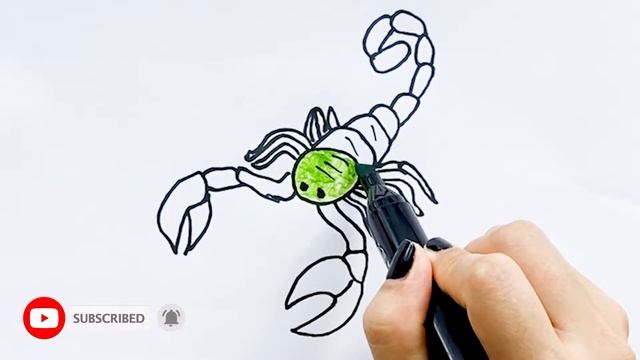 How to draw and color pictures,как нарисовать скорпиона,chayon chizish смотреть онлайн
