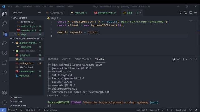 Build a CRUD REST API for DynamoDB w/ AWS Lambda & API Gateway using Node.js AWS-SDK V3 & Serverles смотреть онлайн