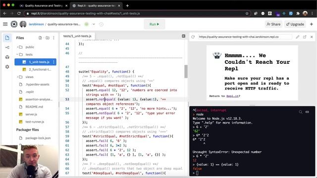 Use the Double Equals to Assert Equality - Quality Assurance and Testing with Chai - Free Code Camp смотреть онлайн