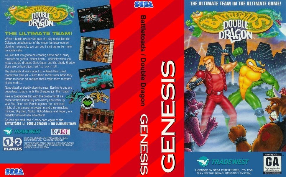 Sega Mega Drive 2 (Smd) 16-bit Battle Toads and Double Dragon Полное прохождение
