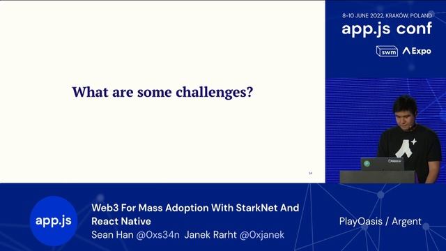 Web3 for Mass Adoption with Starknet and React Native | Sean Han & Janek Rarht | App.js Conf 2022 смотреть онлайн