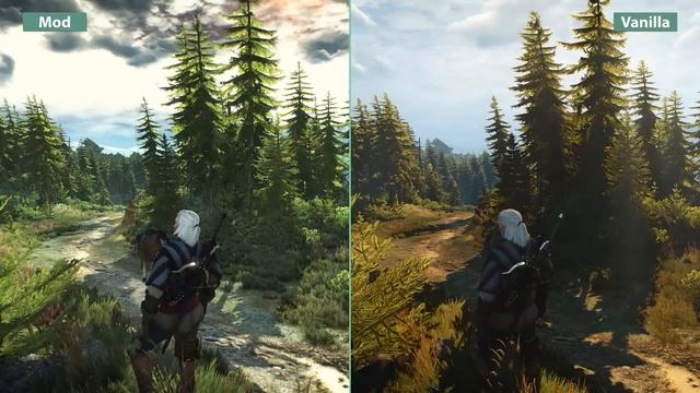 The Witcher 3 – Maximum E3 Graphics Mod vs. Vanilla Graphics Comparison смотреть онлайн