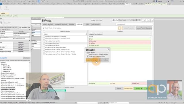 Exporter vers EXCEL et importer dans REVIT vos nomenclatures modifiées - Tuto n°97 смотреть онлайн