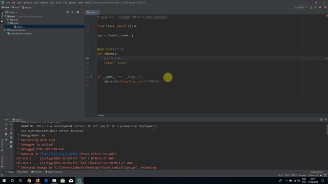 Curso Flask - Aula 02 - Criando Rotas e configurações смотреть онлайн
