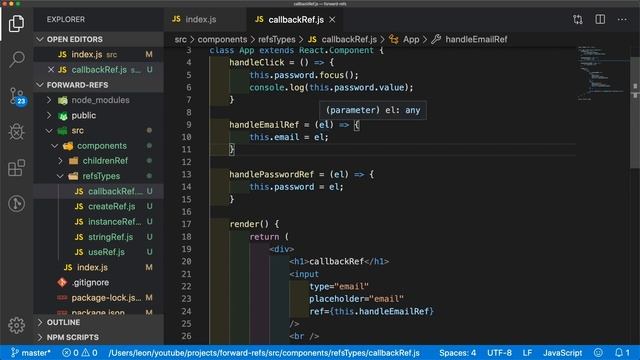 como usar react refs? string refs, callback refs, create ref, use ref смотреть онлайн