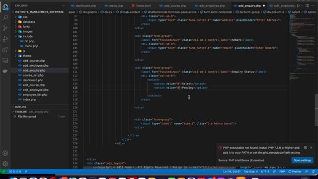 Institute Management Software using PHP MySQLi Part 11 | Enquiry Page Design смотреть онлайн