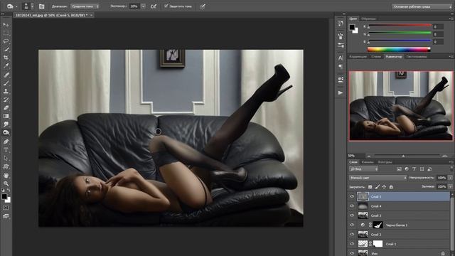 Ретушь в стиле "Будуар" (Retouch in the style of "boudoir") смотреть онлайн