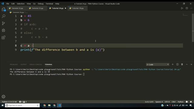 Short Hand If - Else Notation in Python | Python Tutorial #24 смотреть онлайн