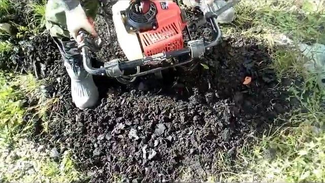 Мотобур редверг RD-EA630B.Бурение 200 шнеком смотреть онлайн