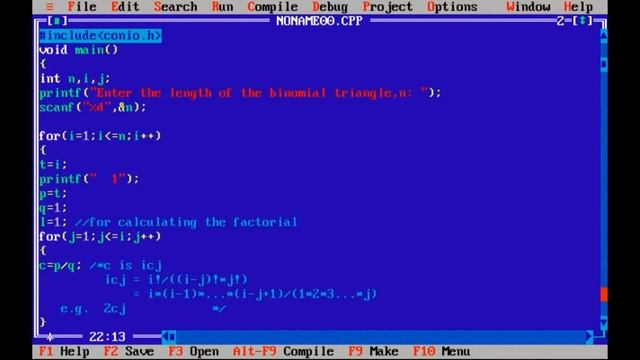 Pascal's Triangle using C Programming without in-built functions смотреть онлайн
