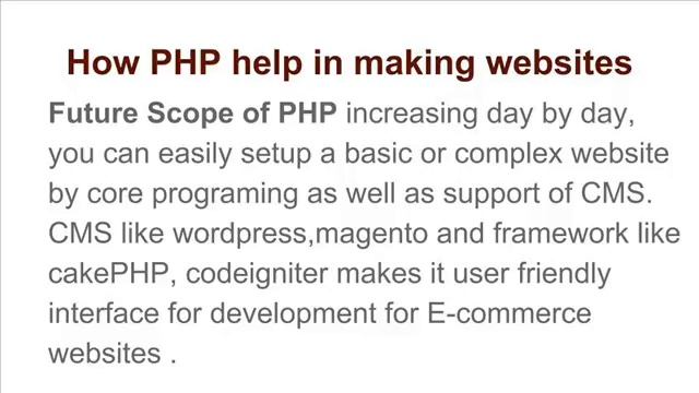 Future Scope of PHP смотреть онлайн