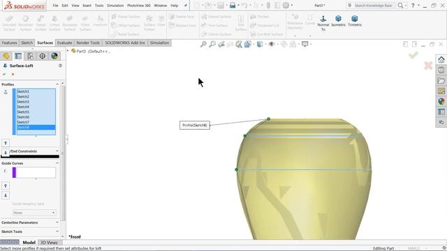 SolidWorks Surface Tutorial Bottle смотреть онлайн