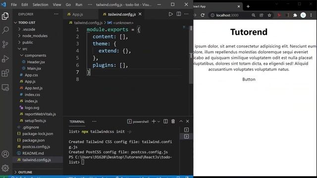 Tailwind CSS With Existing React App смотреть онлайн