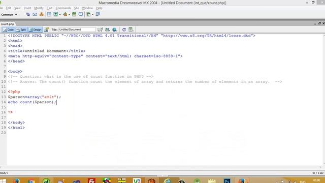 what is the use of count function in php смотреть онлайн