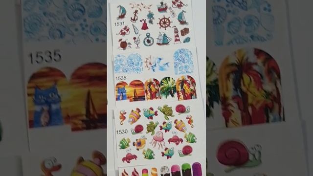 Наклейки для ногтей,водные слайдеры для маникюра дизайна слайдер.Море,коктейли,ракушки.пальмы м2 смотреть онлайн