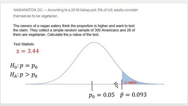 STA2023: Hypothesis Test for One Proportion p-value (Python) смотреть онлайн