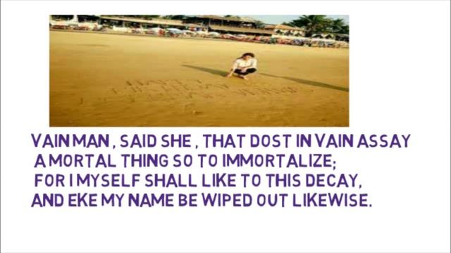 One Day Wrote Her Name Upon The Strand By  Edmund Spenser|Sonnet 75|in Hindi|Full Explain