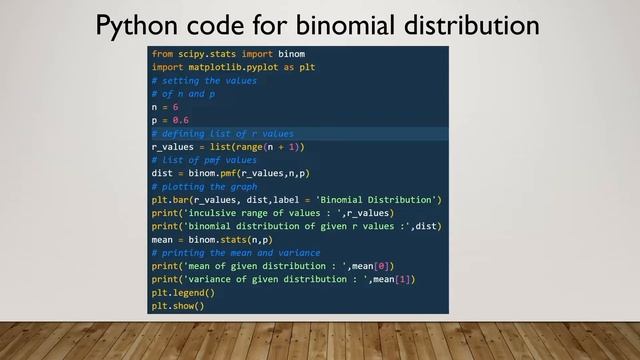 How to find binomial distribution using python смотреть онлайн