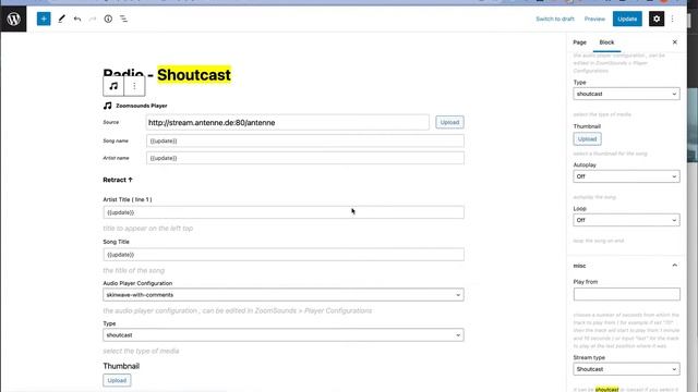 ZoomSounds WordPress Audio Player - Tutorial: play m3u into radio station смотреть онлайн
