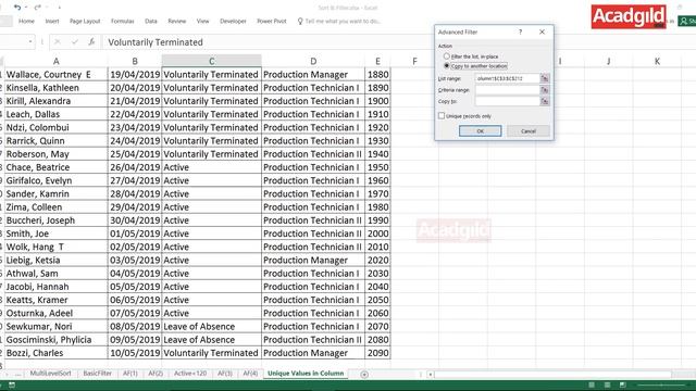 How to Find Unique Values in Excel Columns | Data Sorting in Excel | Sort & Filter Functions - 9 смотреть онлайн