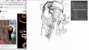 Как рисовать в Photoshop 1- часть 3-3 традиционная техника  скетч процесс