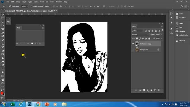 How to Convert Raster Image into clipart in Photoshop Tutorial - Make a silhouette Vector Art смотреть онлайн