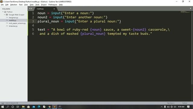 Python games - Build a Mad Libs generator game смотреть онлайн