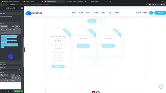 Pricing Tab - "Unihost | Multipurpose Hosting WordPress Theme" смотреть онлайн