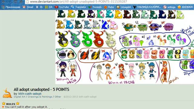 Знакомимся с DeviantART - #10 Адопты