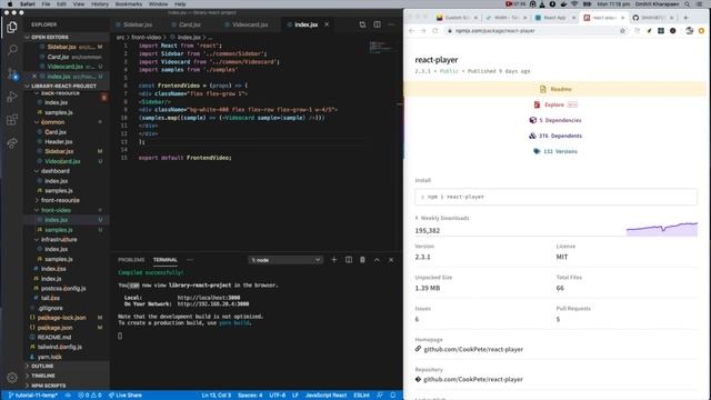 React JS crash course tutorial 11 - creating a video player functionality in react смотреть онлайн