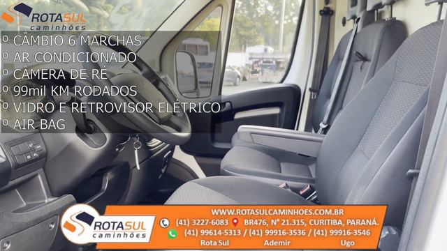PEUGEOT BOXER BUSIN L3 2022 (R$178mil) - ROTA SUL CAMINHÕES