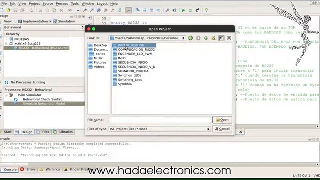 VHDL - XILINX - XC3SPROG - LINUX смотреть онлайн