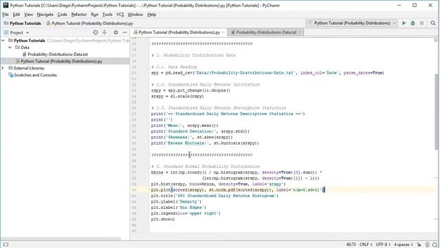 Python Tutorial. Probability Distributions смотреть онлайн