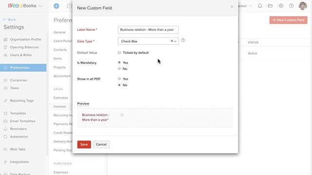 Custom Fields for Invoices Zoho Books смотреть онлайн