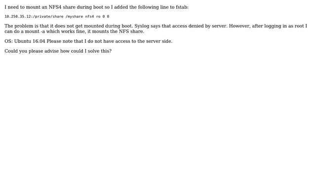 DevOps & SysAdmins: mount.nfs4: access denied by server while mounting смотреть онлайн