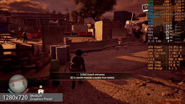 State of Decay 2 | AMD Ryzen 3 3200U Vega 3 | Gameplay Benchmark смотреть онлайн
