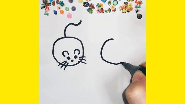 Как нарисовать Мышку и Черепаху# Просто рисуем # How to draw a mouse and tortugas смотреть онлайн