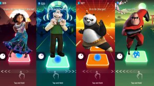 ENCANTO VS Kung Fu Panda VS The Incredibles VS Wallace and Gromit I EDM Rush Tiles Hop Coffin Dance