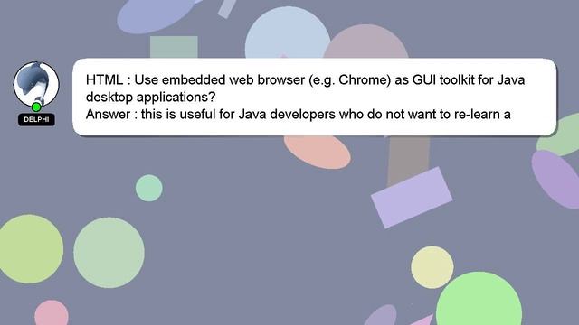 HTML : Use embedded web browser (e.g. Chrome) as GUI toolkit for Java desktop applications? смотреть онлайн