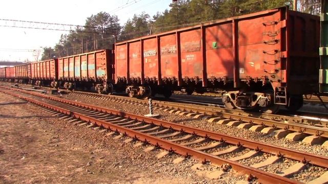 Электровоз ВЛ80к-121 отправляется с грузового парка ст.Дарница//VL80K-121 Near Darnitsa Station