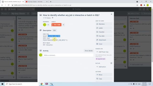 How to identify whether any job is interactive or batch in SQL смотреть онлайн