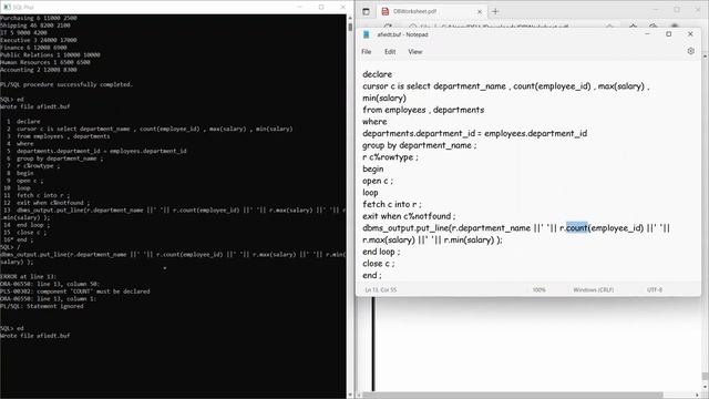 Lab Data Base Using % Rowtype with Group Functions смотреть онлайн