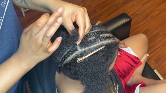 How To: Boys Braid Design On 4c Natural Hair | He’s Back With The Braids! смотреть онлайн