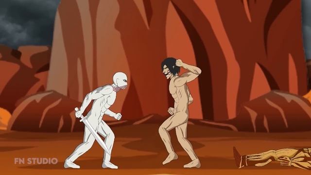 Eren Titan, Female Titan, Armored vs Colossal Titan, Warhammer, Jaw & Cart Titan - Drawing Cartoon смотреть онлайн