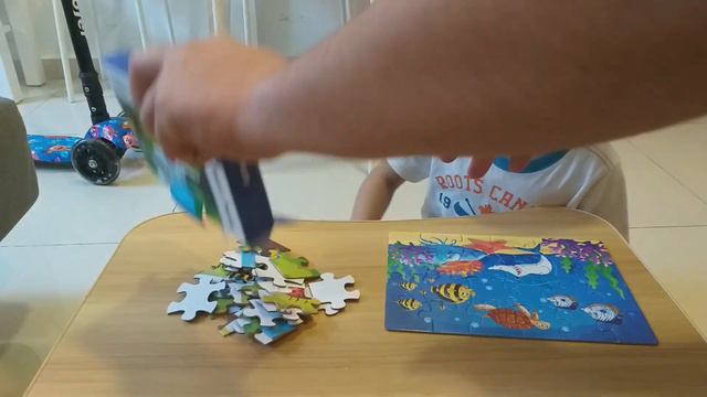 Isaac Solving Jigsaw Puzzle | Fixing Jigsaw Puzzle | Puzzle Fun | Jigsaw Puzzle From Shopee