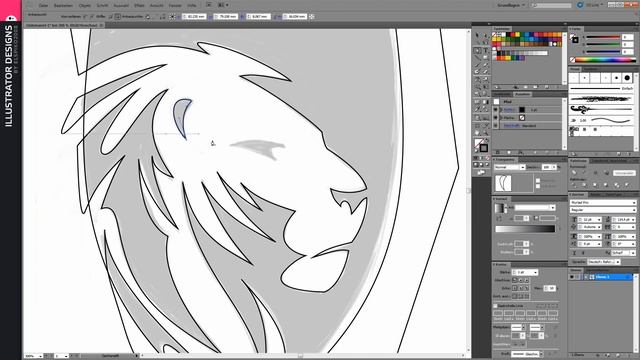 Adobe Illustrator // lion logo смотреть онлайн