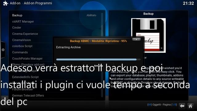 Kodi: ripristino backup per installazione Addon multipli смотреть онлайн