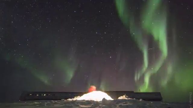 Северное сияние на южном полюсе смотреть онлайн