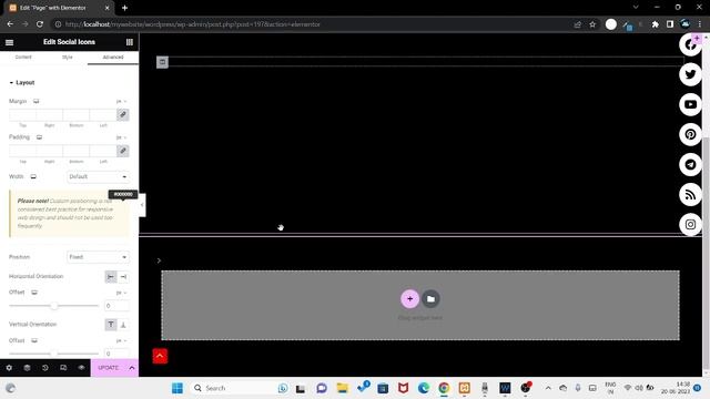 How to create vertical social icon using elementor? || how to add social icons in website? смотреть онлайн