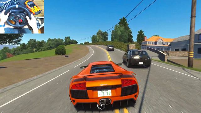 Assetto Corsa | Lamborghini LP 640 | Mulholland map mod | Steering Wheel + Shifter смотреть онлайн